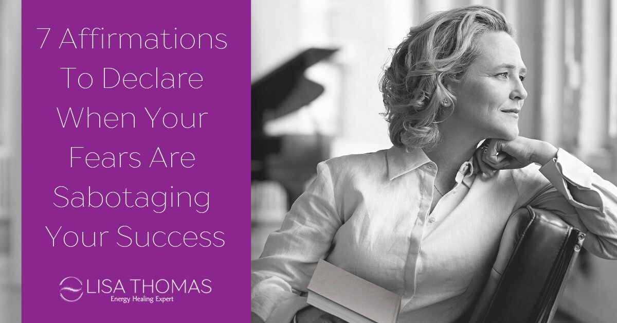 A woman leaning over the back of a chair looking out a window - "7 Affirmations To Declare When Your Fears Are Sabotaging Your Success"