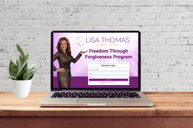 Login screen for Lisa Thomas's Freedom Through Forgiveness Program