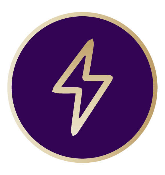 Gold Lightning Bolt Icon