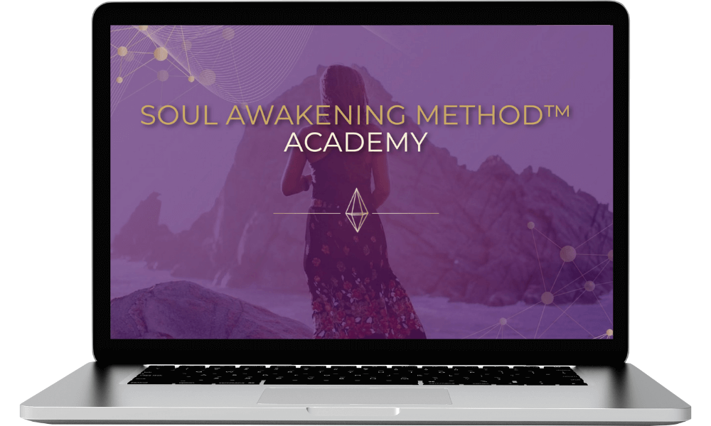 Soul Awakening Method™️ Academy Title page on a laptop computer screen